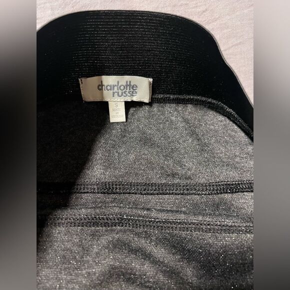 3 FOR $15 🙌🏼 Charlotte Russe size small bandage black graphite sexy mini skirt - Picture 3 of 3
